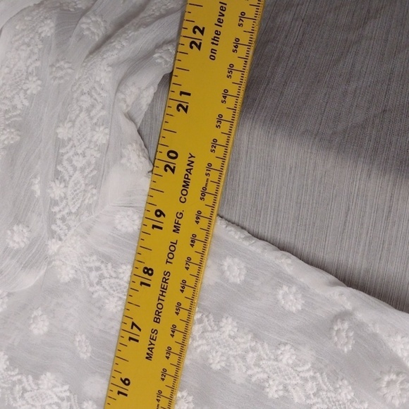 White House Black Market sheer boho chic blouse - Picture 9 of 12